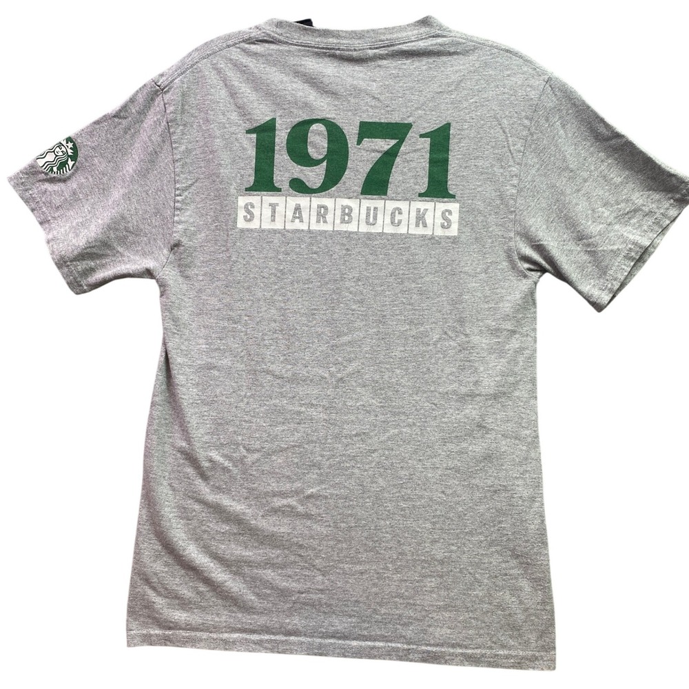 Starbucks Shirt Mens Small 50th Anniversary‎ Employee Uniform Spell Out Preppy